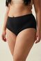 2-Pack Large Size High Waist 100% Cotton Rib Knit Elastic Waist Comfortable Daily Women's Panties Set - 4
