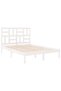 Bed frame, white, 140x190 cm, solid wood - 4