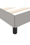 Bed frame, light grey, 200x200 cm, textile - 7