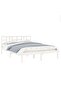 Small Double 4FT bed frame, white, 120x190 cm, solid wood - 3