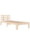 Bed frame, 100 x 200 cm, solid oak wood - 3