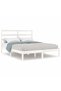 Bed frame, white, 140x190 cm, solid pine wood - 2