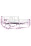 Bed frame, white, 200x200 cm, solid pine wood - 5