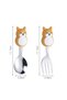 Premium Children's Bpa-Free Silicone Handle Stainless Steel Tip Fork and Spoon with Cat Figure and Storage Box (9+ Months) - 3