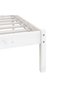 Bed frame, white, 160x200 cm, solid pine wood - 7