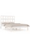 Bed frame, white, 140x190 cm, solid pine wood - 2