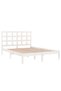 Small Double 4FT bed frame, white, 120x190 cm, solid wood - 4