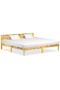 Bed frame, 200 x 200 cm, solid recycled wood