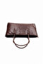 Women's Brown Knitwear Textured Narrow Long Horizontal Shoulder Bag - 4