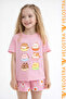 Girl's Sweet Animal Printed Oversized Comfortable Daily Use Combed Cotton T-Shirt