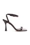 Women's Brown Single Strap Stylish Stiletto Heel U Summer Shoes - 3