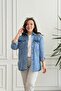 Denim Shirt with Stone Embellishments on the Shoulders - 4