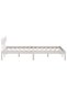 UK double bed frame, white, 135x190 cm, solid pine wood - 5