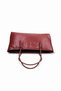Women's Burgundy Knitwear Textured Narrow Long Horizontal Shoulder Bag - 4