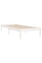 Bed frame, white, 90x200 cm, solid pine wood - 3