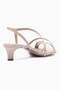 Women's Heeled Sandals Ankle Strap Stylish Casual Shoes Miria Beige - 4