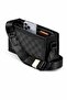 Men's Crossbody Bag Black Checkered Design - 3
