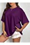 Women's Oversize 100% Cotton T-Shirt - Sporty Casual Loose Basic - 2