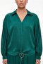 Women's Emerald Green Summer Casual Dress with Accessories Top and Bottom Set - 3
