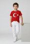 Boy's Red Short Sleeve Moon Star T-Shirt White Pants April 23 October 29