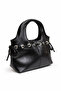 Women's Knotted Ring Detailed Tote Bag Black - 4