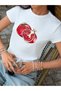Women's Nar Printed Bayb Tee Cropped - 7