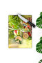 Vegetable Basket Patterned Tempered Glass Cutting Board 30X40 cm Size Uv Printing - Bckt022 - 3