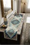Luxury Italian K Velvet m Tablecloth R Table Runner 40X140 cm Turquoise Gold D Patterned Stylish Living Room Tableware Decor - 6
