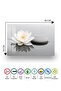 White Lotus Flower and Stone Patterned Tempered Glass Cutting Board 30X40 cm Size Uv Printing - Bckt029 - 7