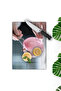 Pink Glass Apple Cutting Scene Tempered Glass Cutting Board 30X40 cm Size Uv Printing - Bckt028 - 3