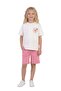 Girl's Heart Printed Two-Thread P Cotton U Bottom Top Double Set - 2