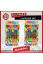 Boxed Set of 6 Marker Pens with Dual Tips, Thick & Fine Tip Colorful Set for Drawing and Coloring - 7