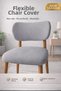 Stretchy Chair Cover Elastic Non-Slip Full-Fit Washable Chair Cover Ecru