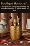 Makeup Organizer, Makeup Brush Holder, Makeup Organizer Set, Gold Color, Model 12 - 6