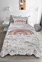 Pastel Rainbow Single Pique Bedspread Set Children's Room Piqué Bedspread - 2