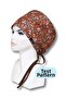 Hijab Size 3-Piece Crispy Bonnet Black Crispy Brown Crispy Navy Blue Crispy Flowers Surgical Bonnet - 3