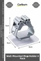 Special Production Adhesive Hanging Apparatus Organizer Plastic Practical Wall Mounted Mop Holder 4 Pieces - 3