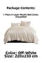 Ecru 4 Layer Muslin Double Bedspread 220X230 cm 100% Cotton Sofa Cover Tv Blanket - 2