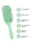 Go Green Paddle Detangler Wide Hairbrush for Thick Strands Hair Green - 3
