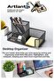 Desktop Metal Pen Holder Set 3-Piece Combo 1 Pack Mesh Perforated Colorful Pen Holder Paper Holder Note Holder Folder - 4
