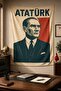Ataturk Themed Wall Covering Carpet Quality Fabric - 2