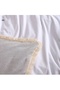 طقم غطاء لحاف مزدوج باللون الرمادي والأبيض - 4