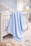 Newborn Chickpea Patterned Baby Blanket Cotton Single Layer Seasonal Thin Blue - 5
