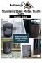 Colorful Trash Can with Stainless Steel Mesh 1 Piece Office Desk School Trash Can Metal Perforated Easy Use - 3