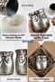 Makeup Organizer, Makeup Brush Holder, Makeup Organizer Set, Antique Silver Finish, Model 8 - 8