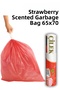1 Package Large Size 65X70 Strawberry Scented Drawstring Garbage Bag (10 Pieces) Garbage Bag 60 Liters
