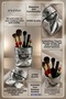 Makeup Organizer Makeup Brush Holder Makeup Organizer Organizer Silver Antique Color Model 80 - 4