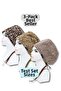 Hijab Size 3-Piece Best Seller Brown Acacia Flowers Khaki Shawl Pattern Leopard Surgical Bonnet