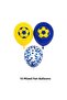 Yellow Navy Blue Football Themed Concept 10 Balloon Set - 2