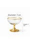6-Piece Gold & Silver Color Metal Footed Snack Bowl - Presentation Bowl - Bowl - Jam Bowl - Turkish Delight Bowl - Coffee Side Serving Bowl - 2